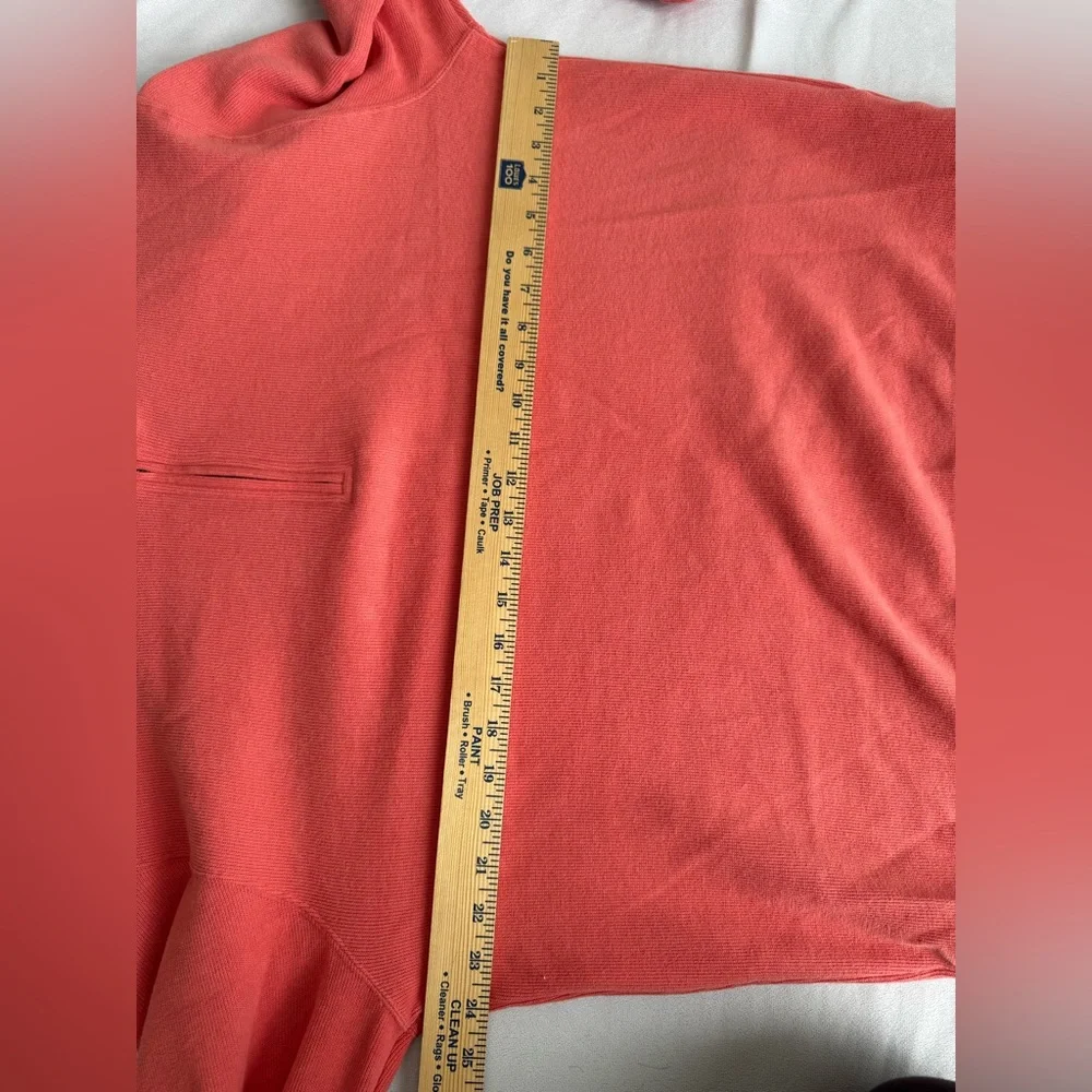 Lands' End Men's Ribbed Quarter Zip Men Large Pink blue preppy academia mockneck
